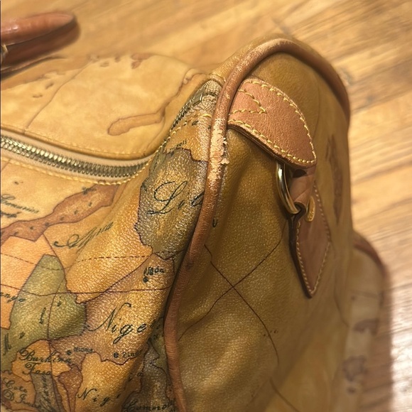 Vintage Alviero Martini Map Print Travel Bag - Picture 12 of 16